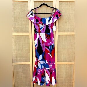 Nine West Cold Shoulder Maxi Dress